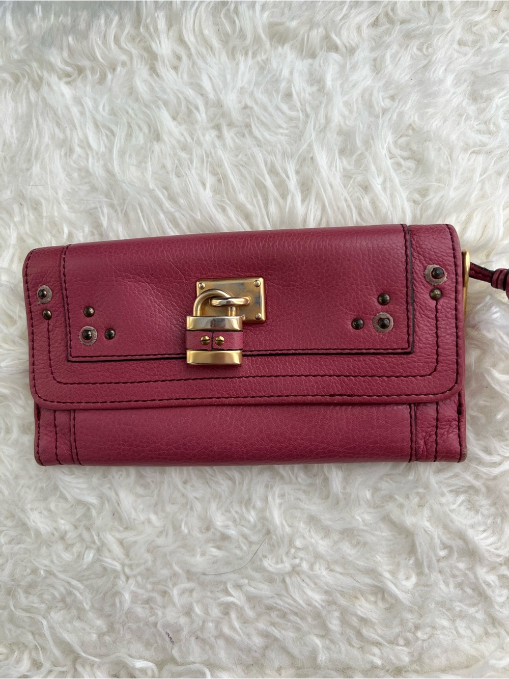 Chloe VINTAGE Paddington Leather Long Wallet